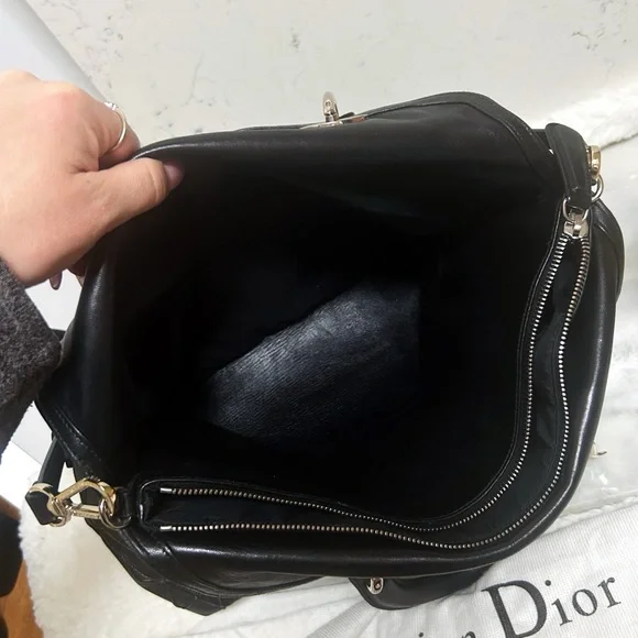 Authentic Dior Gorgeous Black Medium Leather Cannage Granville Bag - Picture 10 of 16